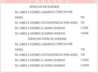 LISTA DE PRECIOS AYUDA A DOMICILIO