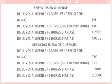 LISTA DE PRECIOS AYUDA A DOMICILIO